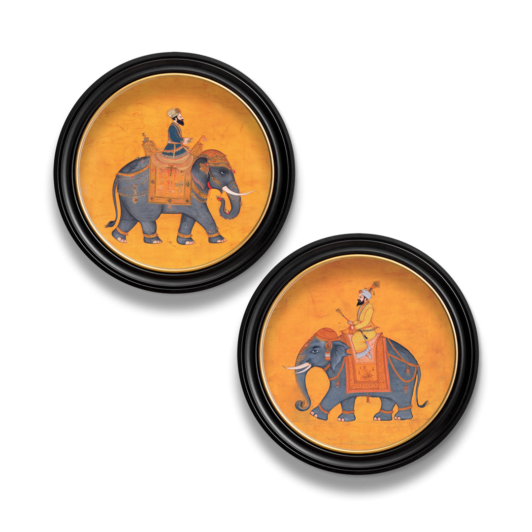 Royal Saffron Mughals - Oxford Round Frame - Blythe Living