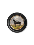 c.1840 Horses - Round Frame - Blythe Living