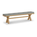 Normandy Oak Grey 200cm Cross Legged Dining Bench