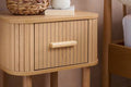ONLINE AXEL 1 DRAWER FLUTED BEDSIDE OAK