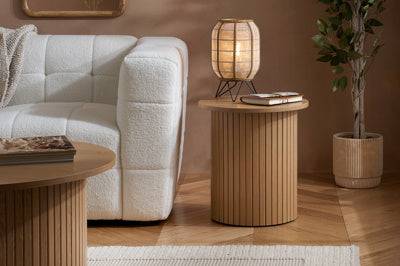 ONLINE AXEL FLUTED SIDE TABLE OAK