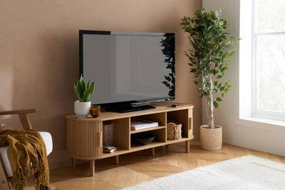ONLINE AXEL FLUTED TV UNIT OAK