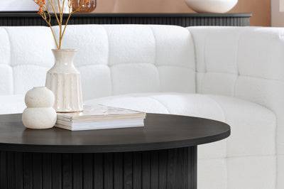 ONLINE AXEL ROUND FLUTED COFFEE TABLE BLACK