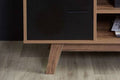 ONLINE TOP QUALITY SHARD TV UNIT WALNUT & BLACK
