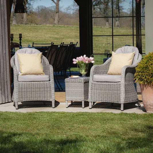 Maze - Oxford 3 Piece Rattan Bistro Set - Ceramic Glass - Blythe Living