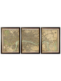 c.1827 London Triptych Map - Blythe Living