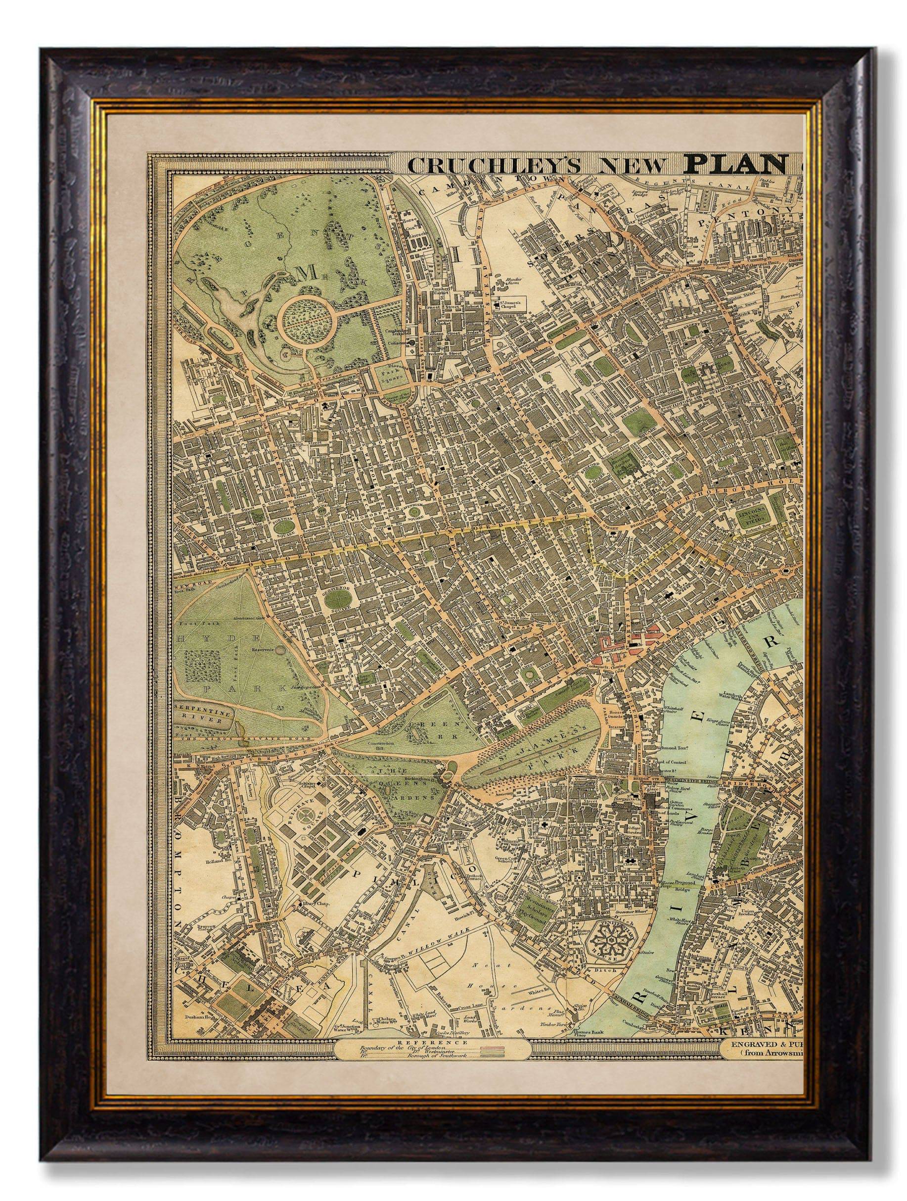 c.1827 London Triptych Map - Blythe Living