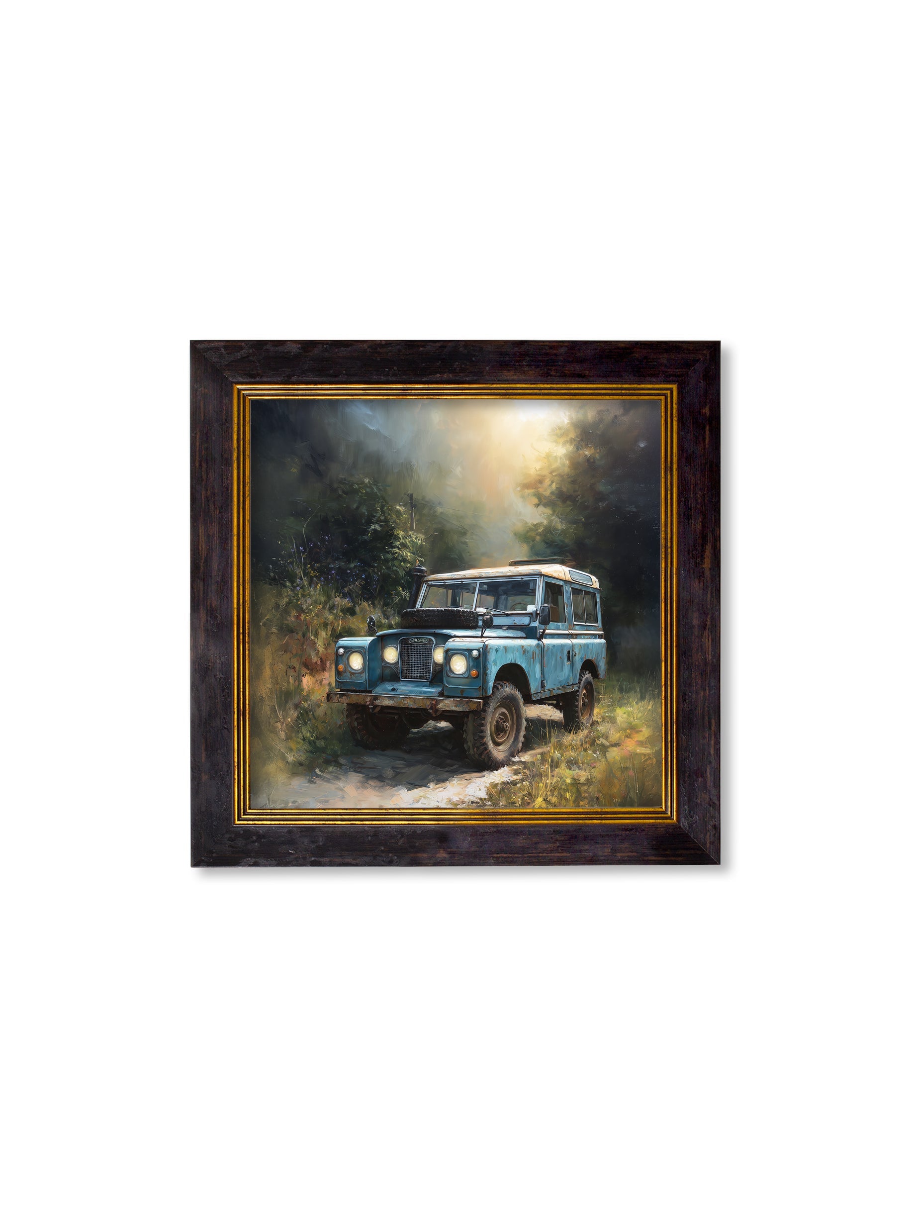 Country Track Defender Blue - Oxford Square Frame - Blythe Living