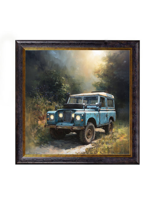 Country Track Defender Blue - Oxford Square Frame - Blythe Living