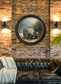Country Track Defender Green - Oxford Round Frame - Blythe Living