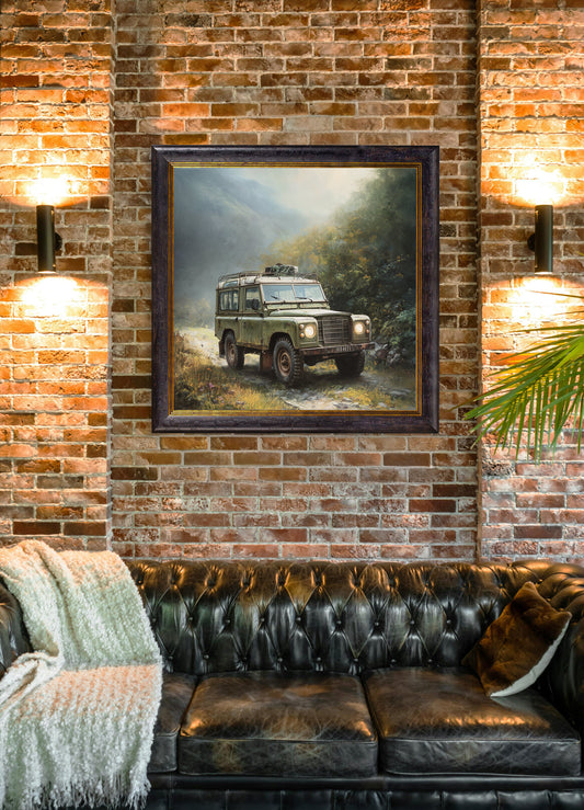 Country Track Defender Green - Oxford Square Frame - Blythe Living