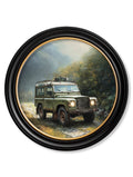 Country Track Defender Green - Oxford Round Frame - Blythe Living