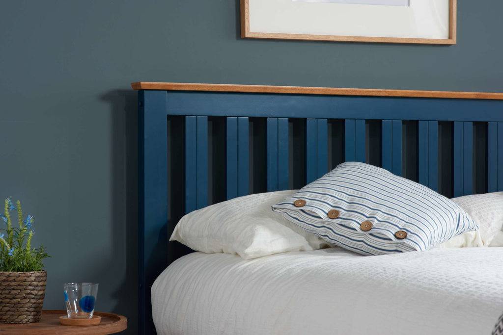 Online Best Phoenix Navy Blue Ottoman Bed for Sale