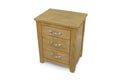 Online Brantham 2+1 Drawer Oak Bedside Table - Natural Oak