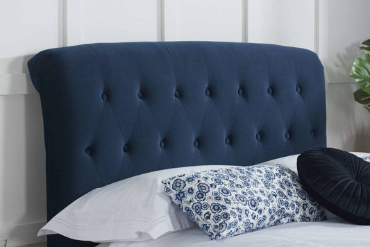 Online Brompton Midnight Blue Fabric Bed for Sale