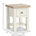 Online Buy Modern Country 1 Drawer Lamp Table Coconut White for Sale