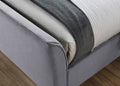 Online Clover Fabric Bed Grey Velvet