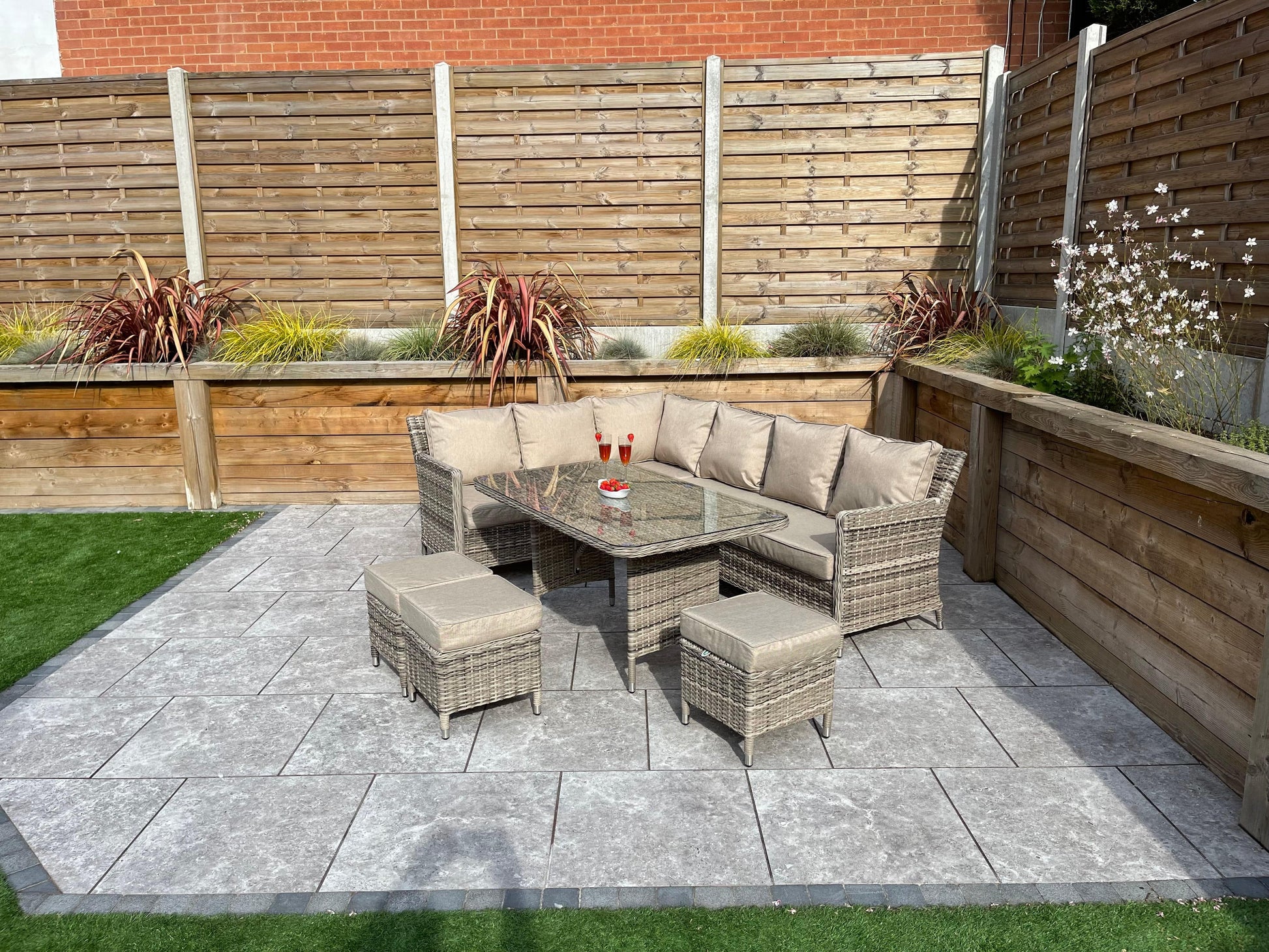 Online Edwina Corner Dining Mixed Nature Weave