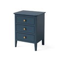 Online Harrogate Blue 3 Drawer Bedside Table