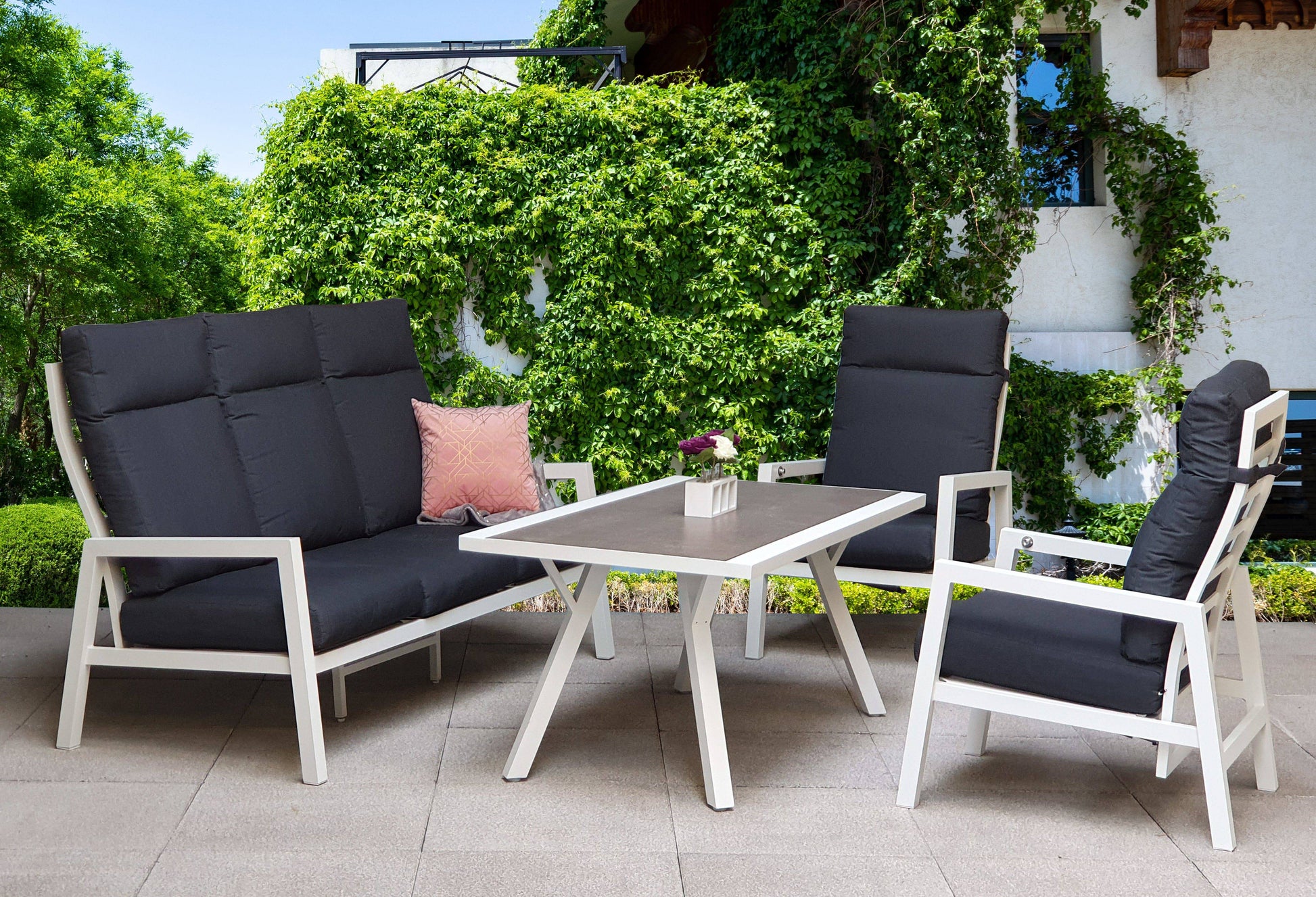 Online Kimmie 5 Seat High Back Sofa Dining