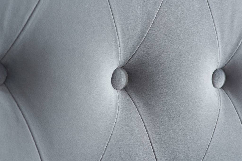 Online Marlow Fabric Bed Grey Velvet