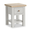 Online  Modern Country 1 Drawer Lamp Table Stone Grey for Sale