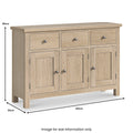 Online Modern Country Washed Oak Large Sideboard - Blythe Living