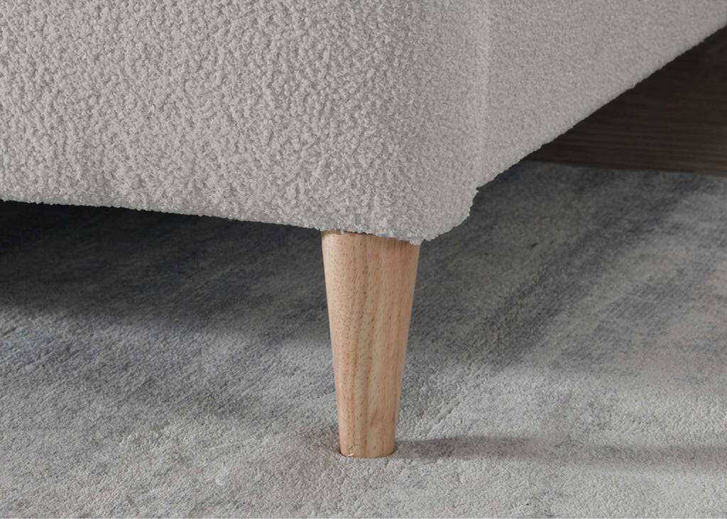 Online Otley Dove Grey Boucle Fabric Bed Frame for Sale