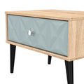 Online Pixel 1 Drawer Bedside Cabinet with Legs in Duck and Bardolino Oak 