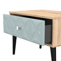 Online Pixel 1 Drawer Bedside Cabinet with Legs in Duck and Bardolino Oak  for Sale