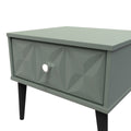 Online Pixel 1 Drawer Bedside Cabinet with Legs in Reed Green Colour for Sale