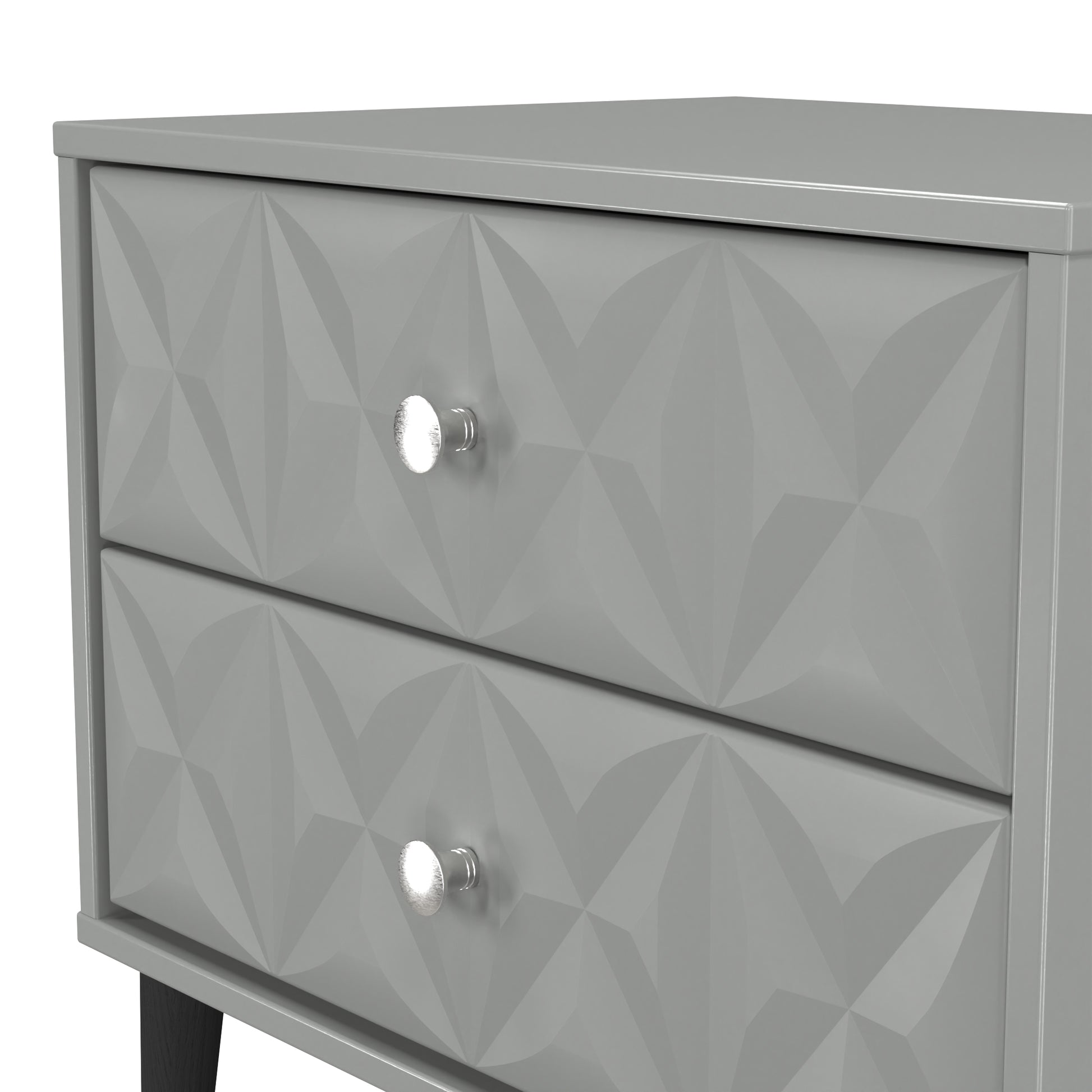 Online Pixel 2 Drawer Bedside Cabinet in Dusk Grey Colour for Sale