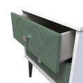 Online Pixel 2 Drawer Bedside Cabinet in Labrador and White Matt Colour for Sale