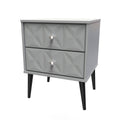 Online Pixel 2 Drawer Bedside Cabinet in Shadow Matt Colour for Sale 