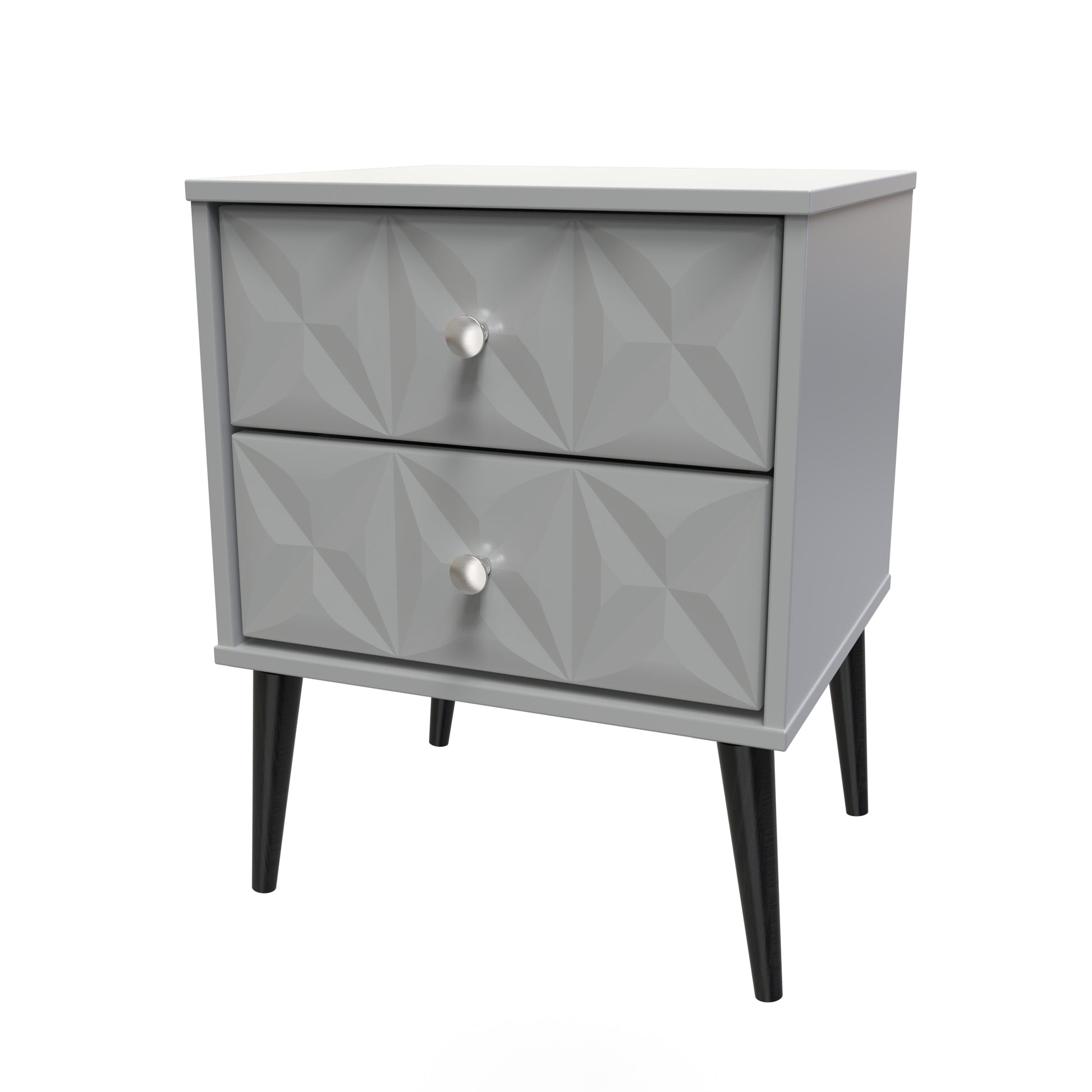 Online Pixel 2 Drawer Bedside Cabinet in Shadow Matt Colour for Sale 