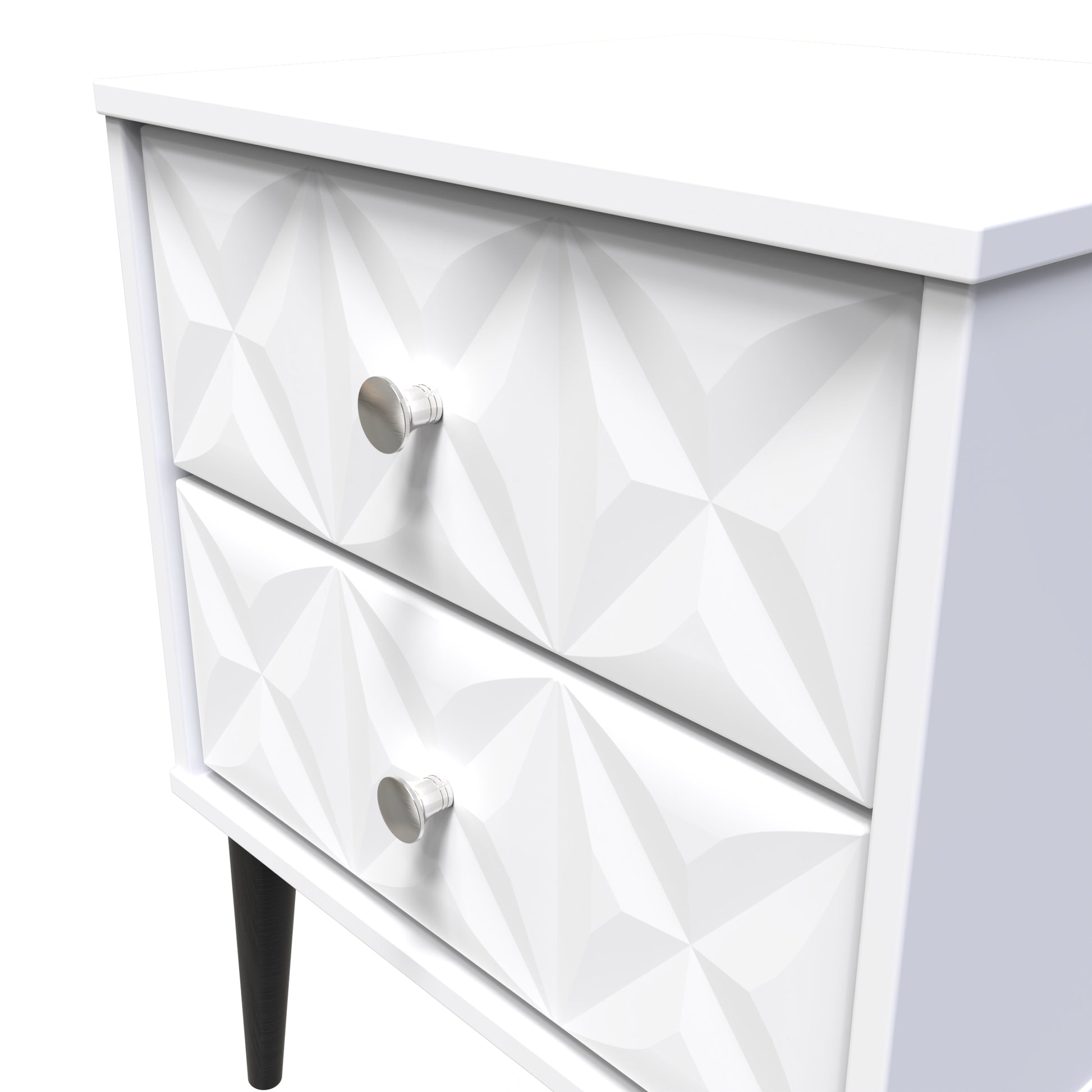 Online Pixel 2 Drawer Bedside Cabinet in White Matt Colour for Sale