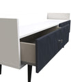 Online Pixel 2 Drawer Coffee Table in Indigo Blue and White Matt