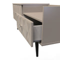 Online Pixel 2 Drawer TV Console Unit in Mushroom Matt Colour
