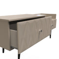 Online Pixel 2 Drawer TV Console Unit in Mushroom Matt Colour for Sale 