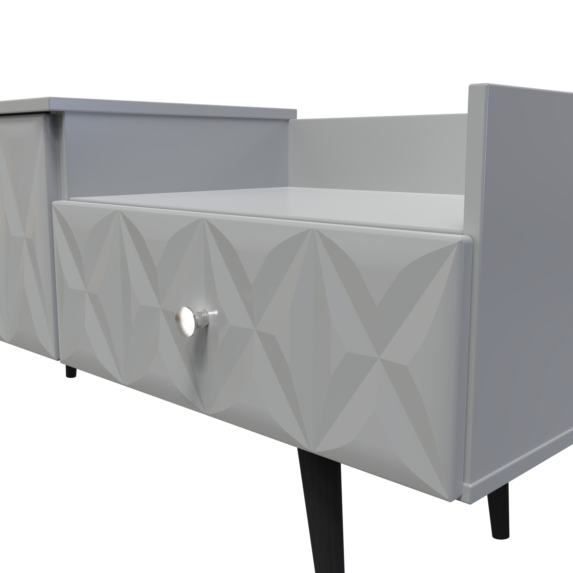 Online Pixel 2 Drawer TV Console Unit in Shadow Matt Colour for Sale
