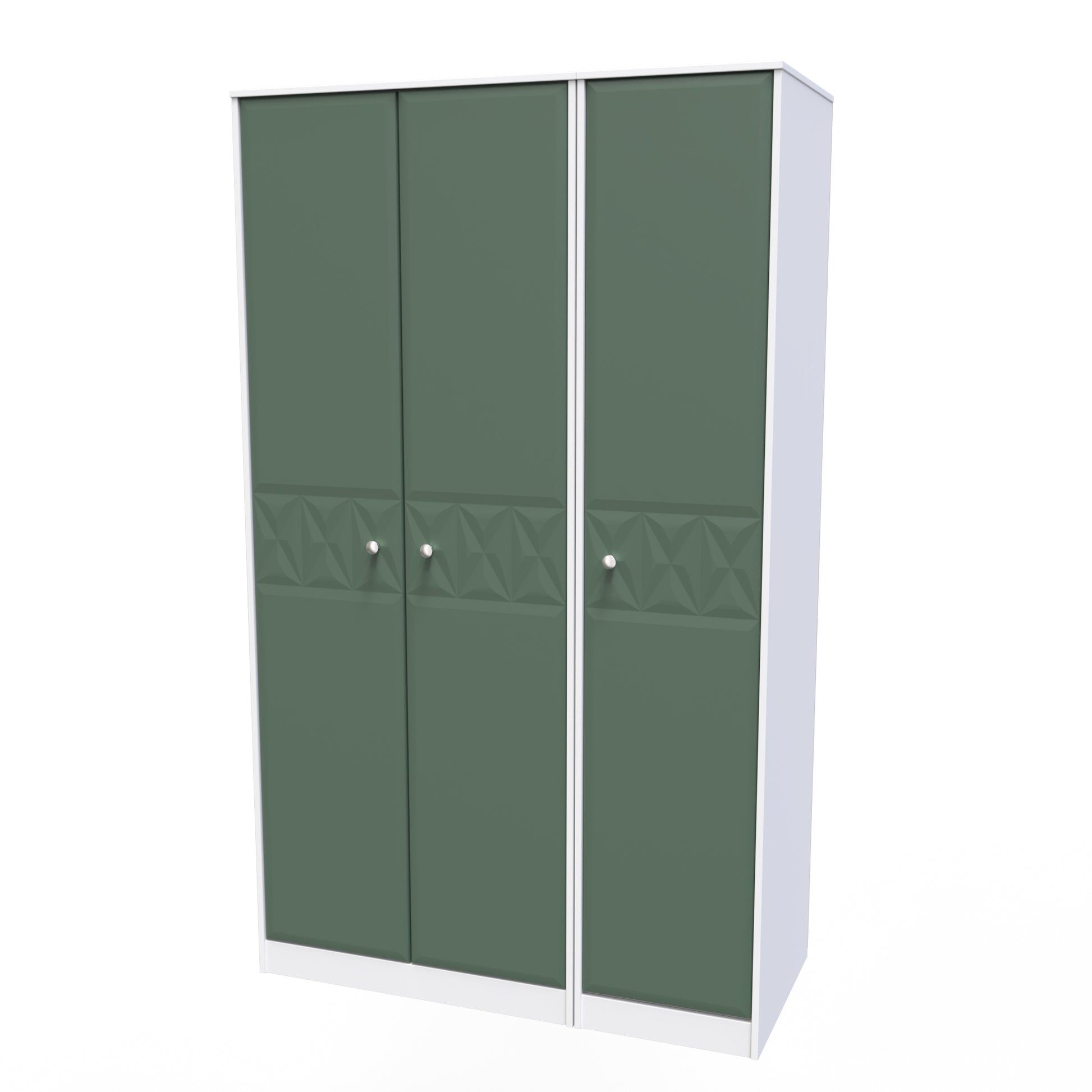 Online Pixel 3 Door Wardrobe in Labrador and White Matt 