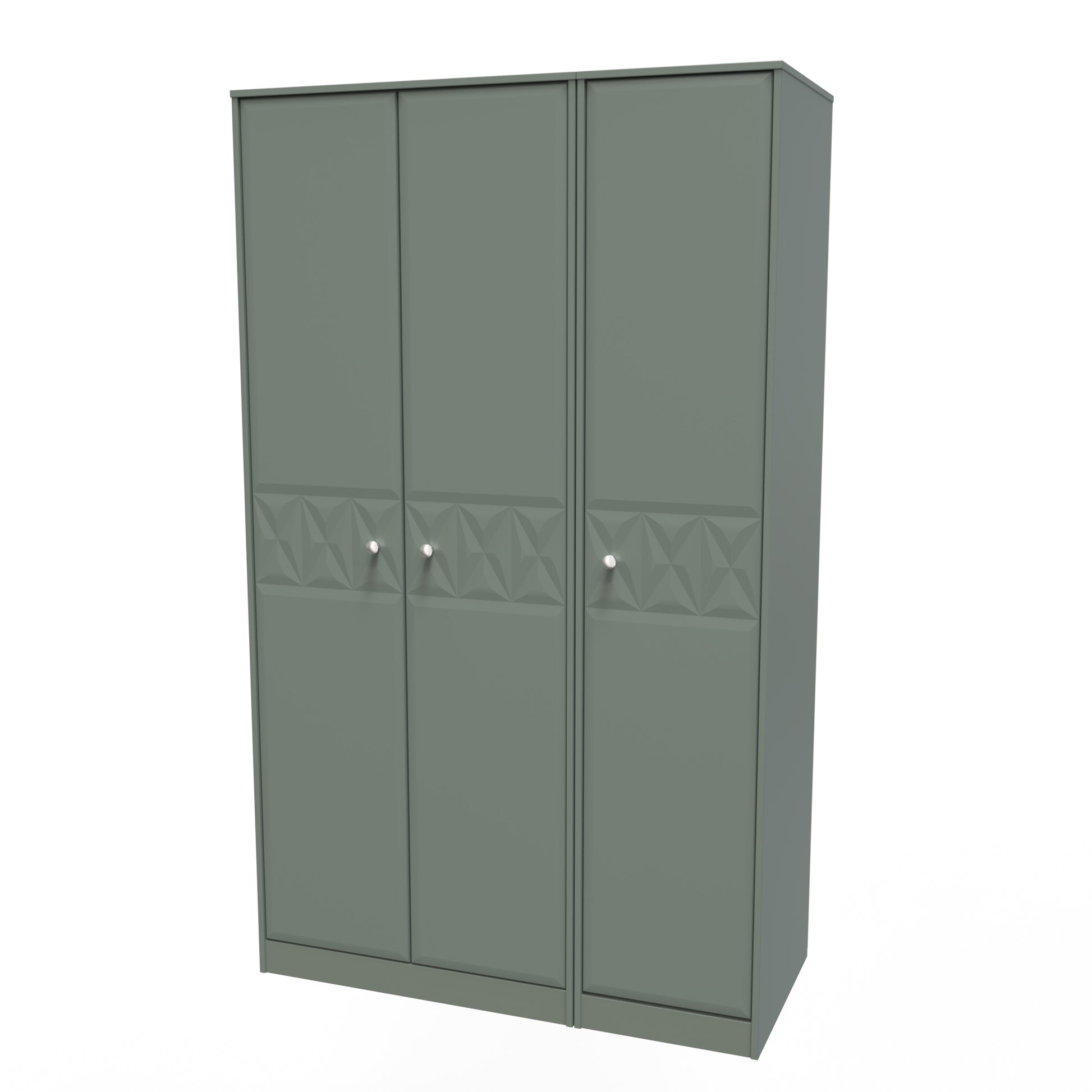 Online Pixel 3 Door Wardrobe in Reed Green Colour