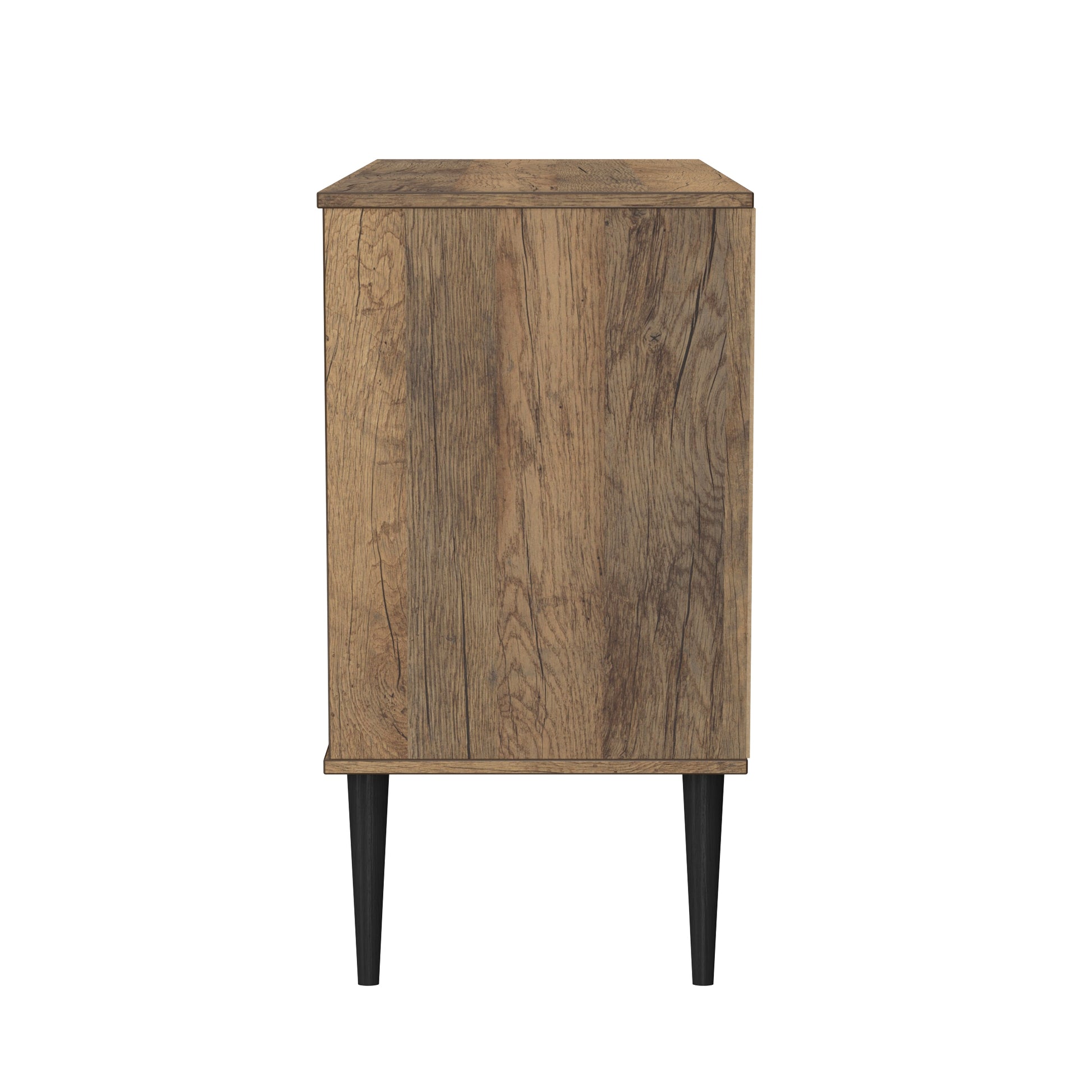 Online Pixel 3 Drawer TV Unit in White Matt and Vintage Oak for Sale