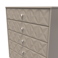 Online Pixel 5 Drawer Chest in Mushroom Matt for Sale