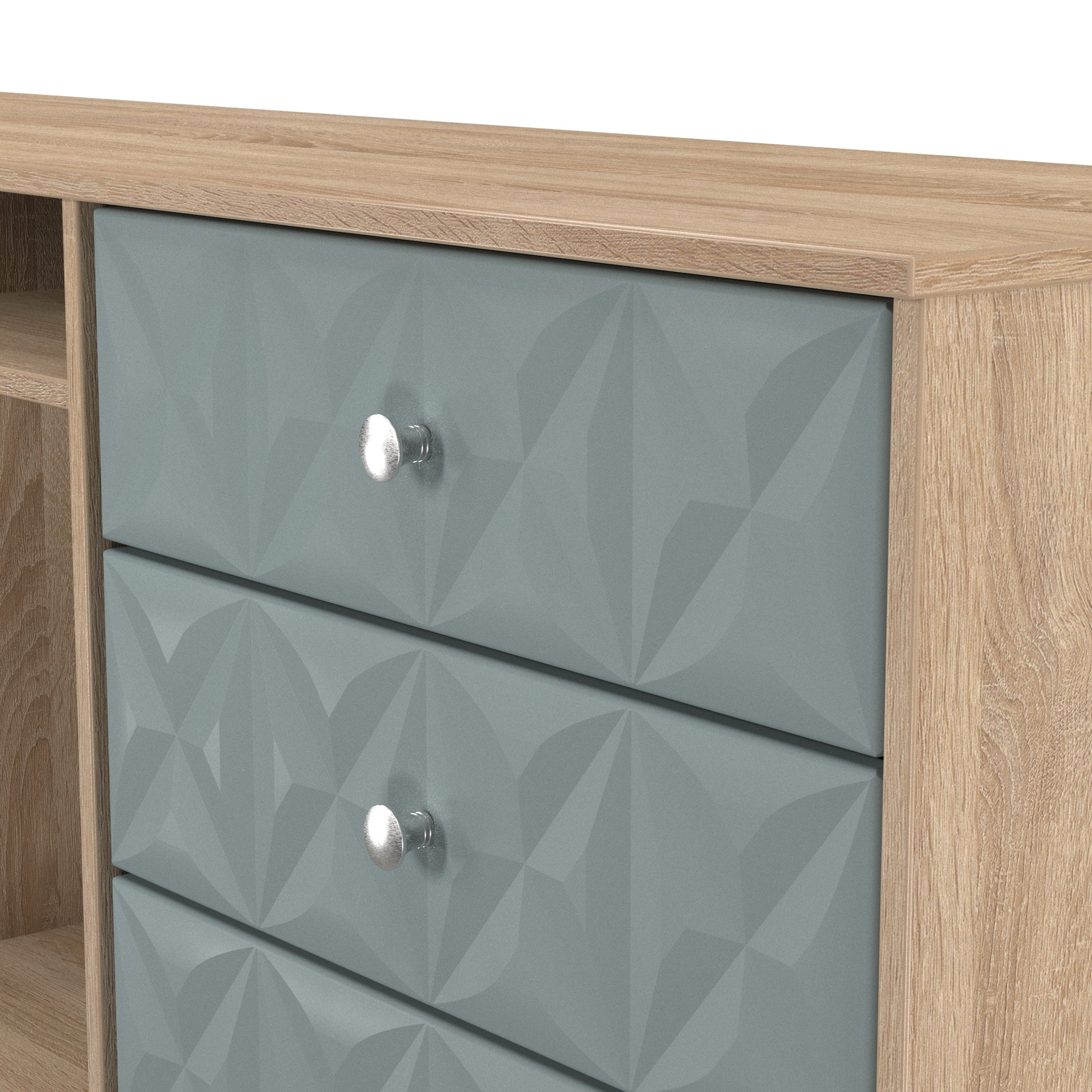 Online  Pixel 6 Drawer TV Console Unit in Duck and Bardolino Oak for Sale