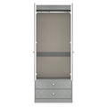 Online Pixel Tall 2 Drawer Wardrobe in Dusk Grey Colour for Sale