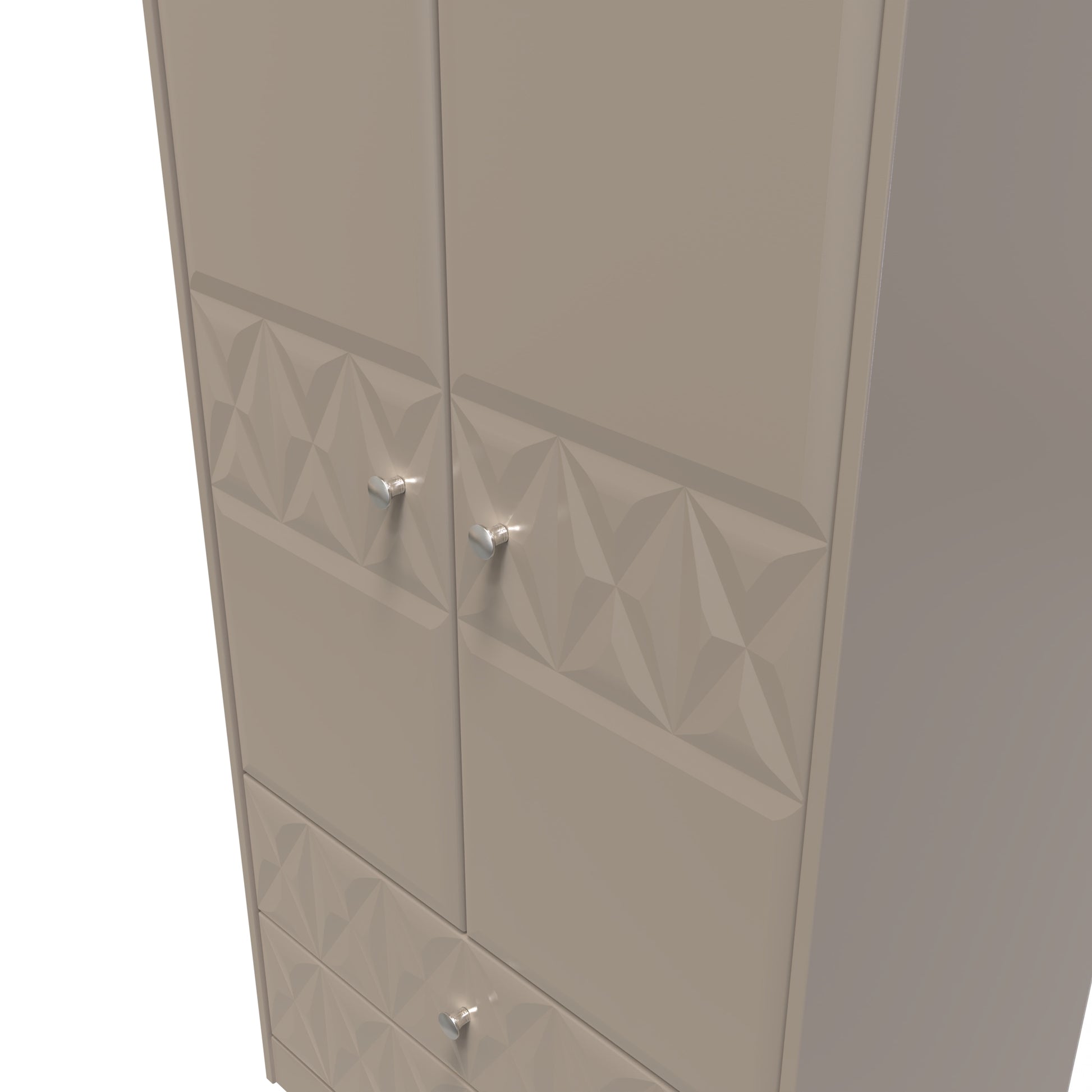 Online Pixel Tall 2 Drawer Wardrobe in Mushroom Matt 