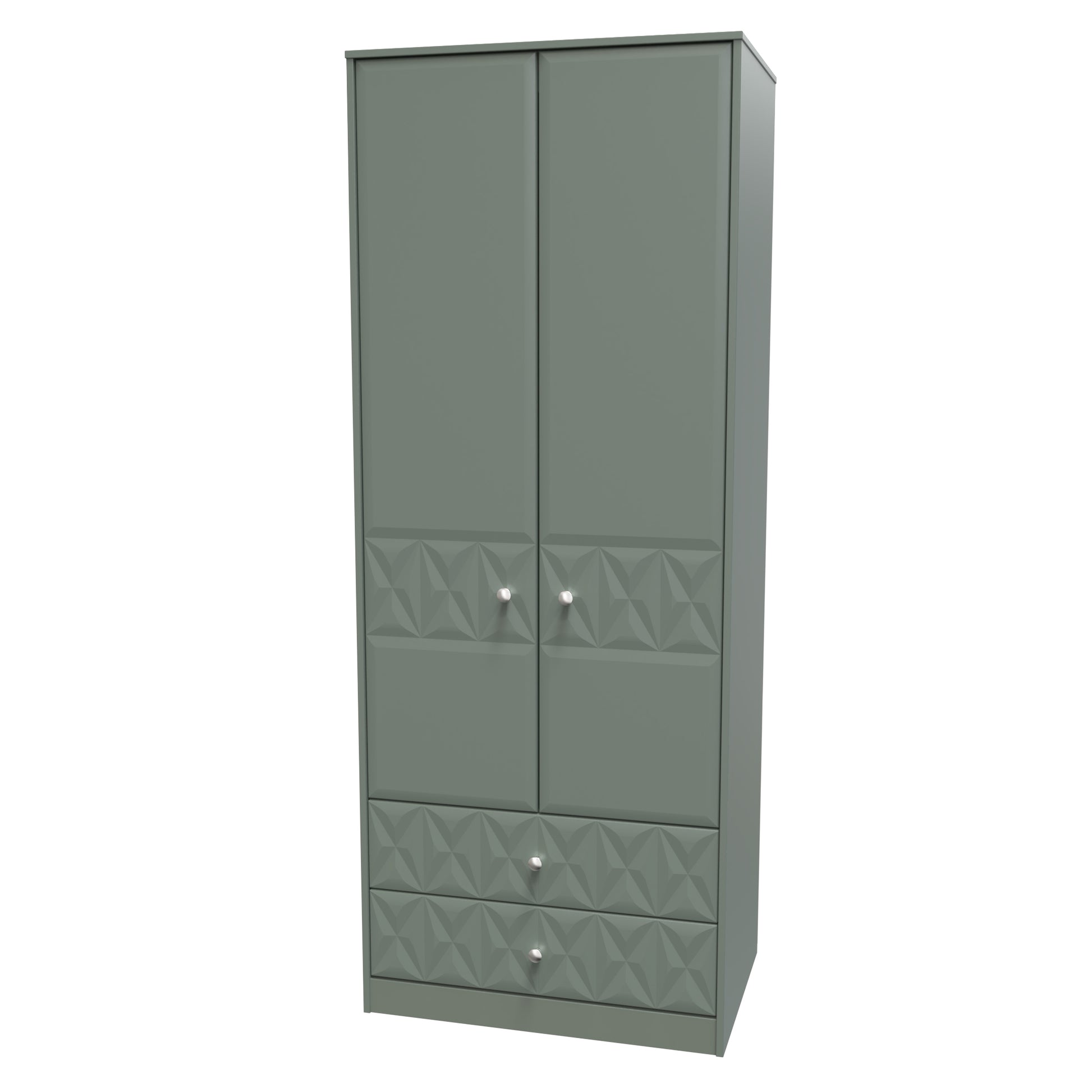 Online Pixel Tall 2 Drawer Wardrobe in Reed Green for Sale