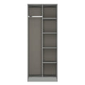 Online Pixel Tall Open Display Wardrobe with Bookcase in Dusk Grey for Sale
