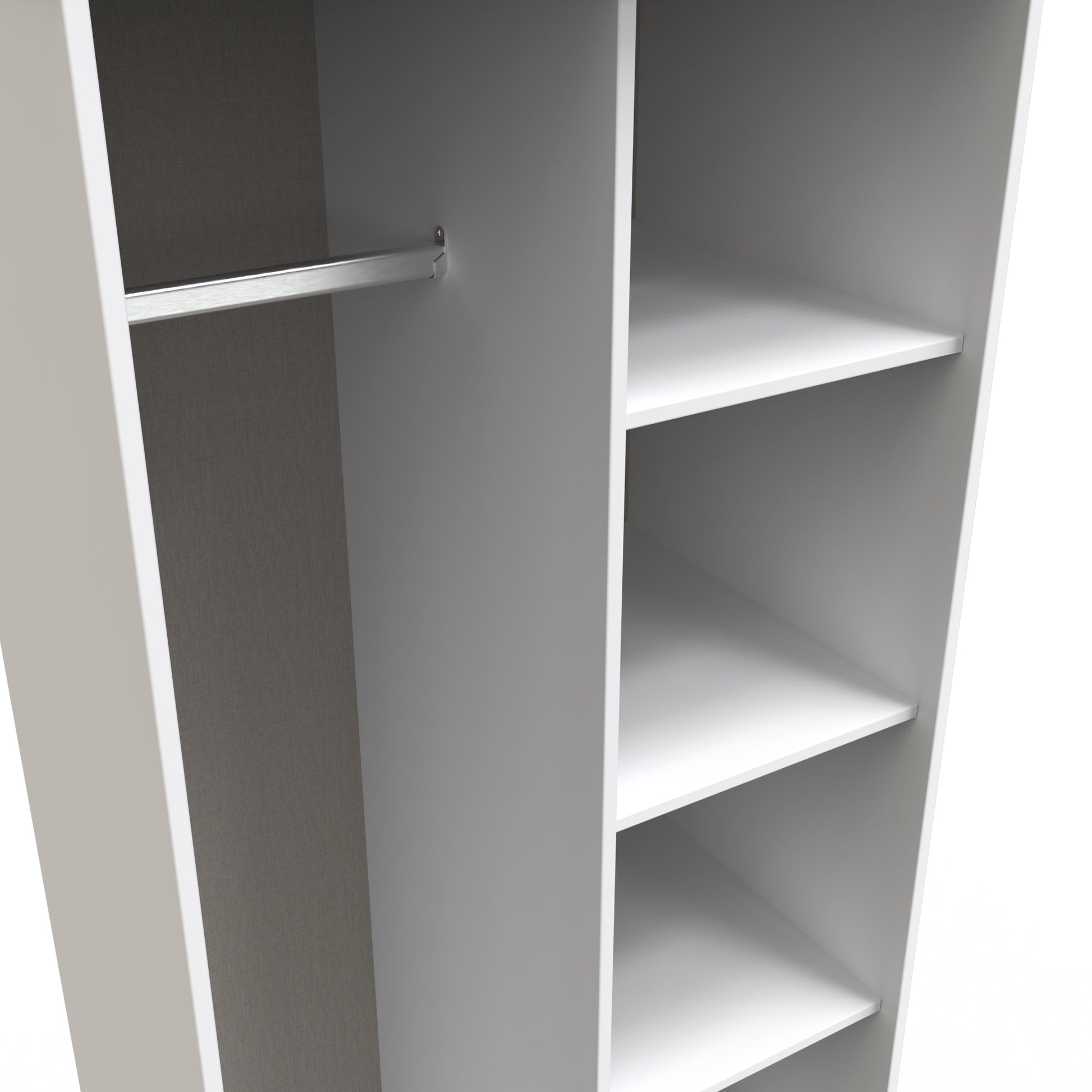 Online Pixel Tall Open Display Wardrobe with Bookcase in White Matt for Sale